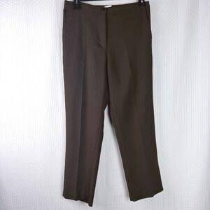 Southern Lady Petite Brown Dress Pants Size 10P Straight Leg 5BM3P Stretch Mens